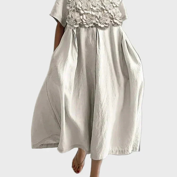 Tara - Midi Dress with Floral Print
