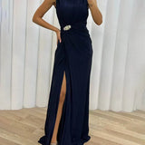 LILY | LONG PLEATED EVENING GOWN