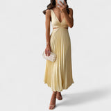 Eithne - Midi Dress with Pleated Design