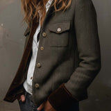 Honorine | Vintage Blazer with Contrasting Piping