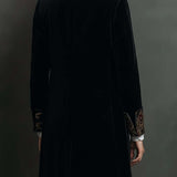 Léontine | Fitted Black Baroque Print Blazer