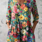 Fiona | V-Neck Long Blouse