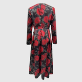 LILLA | ELEGANT VINTAGE A-LINE MAXI DRESS WITH FLORAL PRINT