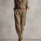 Célia | Brown Jumpsuit with Sophisticated Details