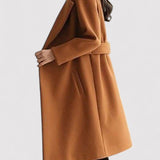 NOELLE | WOOL COAT WITH BELT