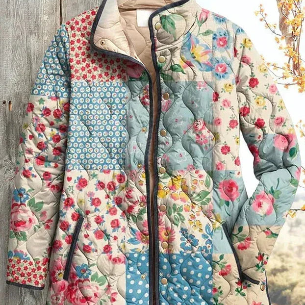 Karoline™ | Padded jacket in Blossom-Patchwork