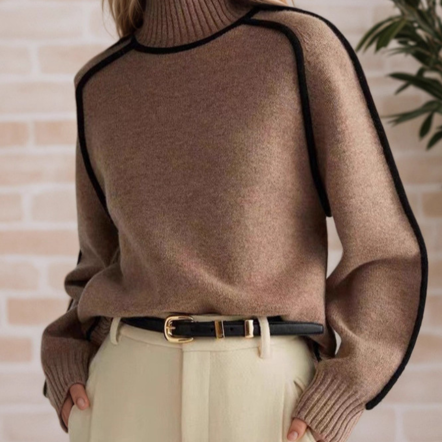 Moira - Chic Stand-Up Collar Jumper