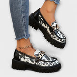 Noreen - Vintage Floral Slip-On Loafers