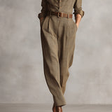 Célia | Brown Jumpsuit with Sophisticated Details