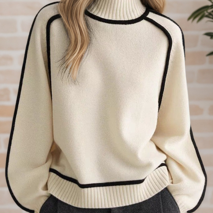 Moira - Chic Stand-Up Collar Jumper