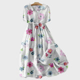 Éabha - Vibrant Spring Floral Maxi Dress