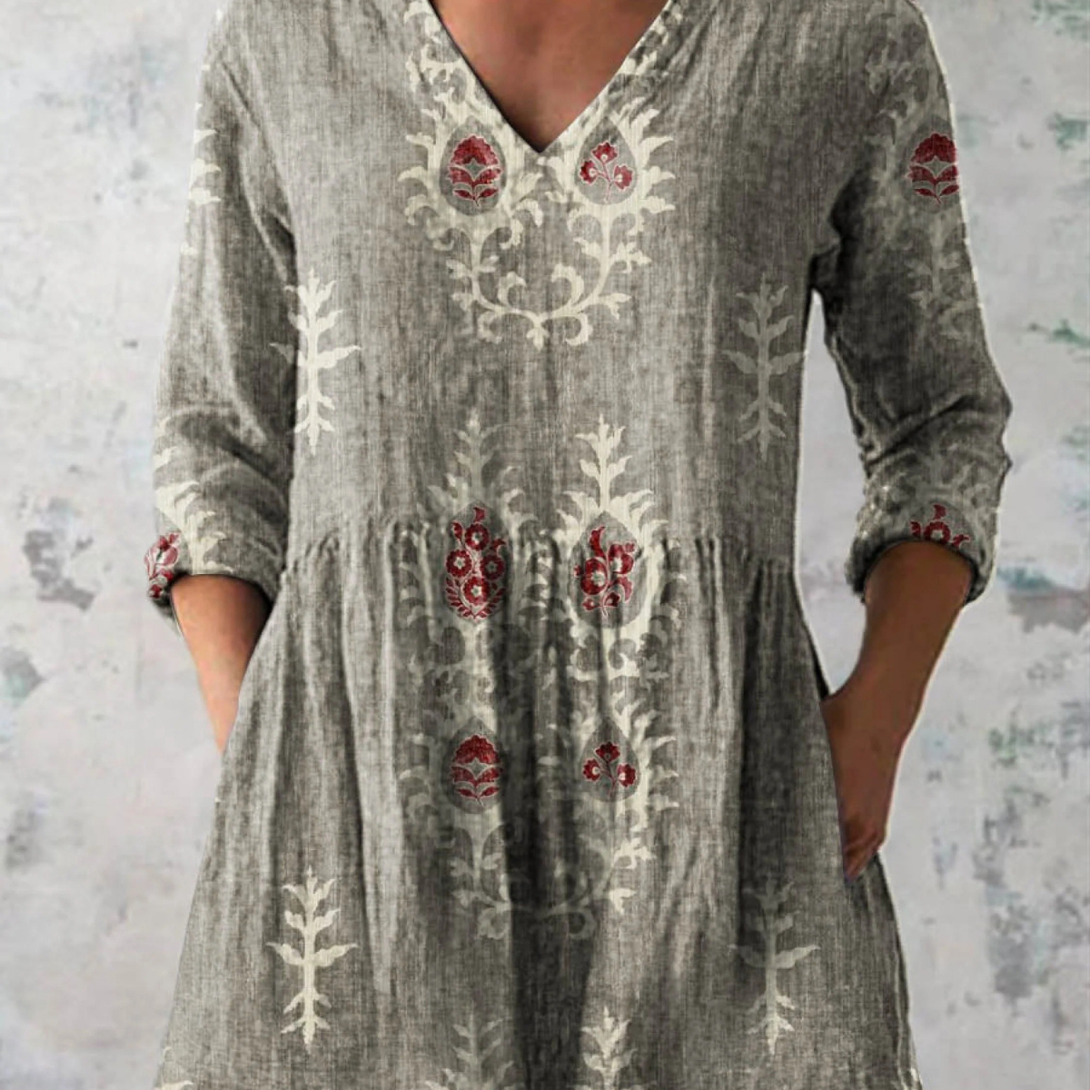 Roisin | V-Neck Long Blouse