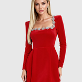 TALITHAEN | CRYSTAL-ADORNED EVENING GOWN