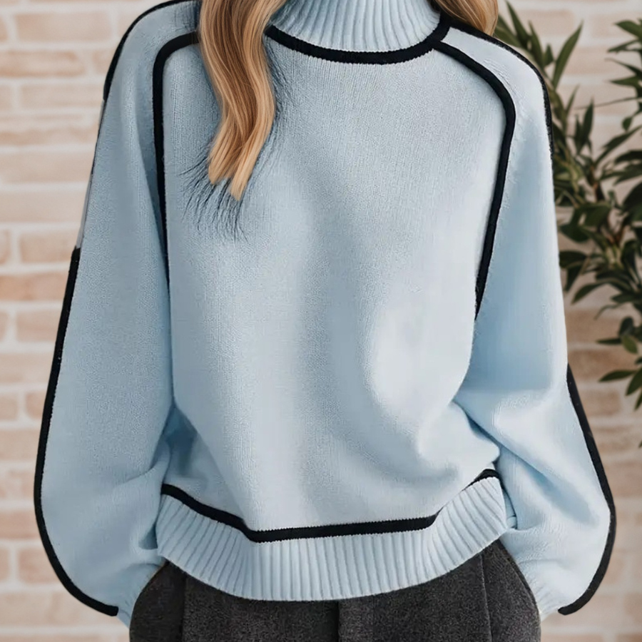 Moira - Chic Stand-Up Collar Jumper