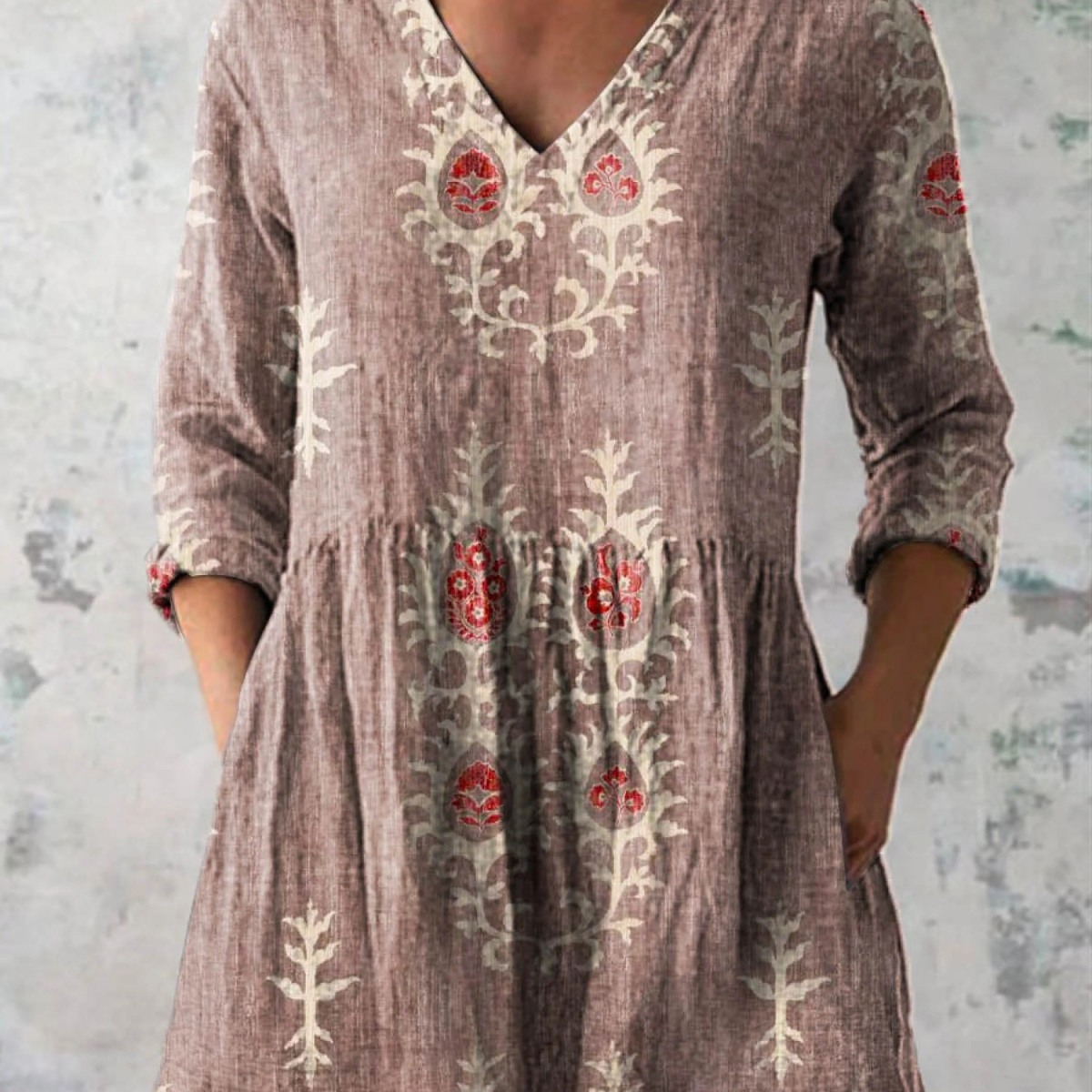 Roisin | V-Neck Long Blouse