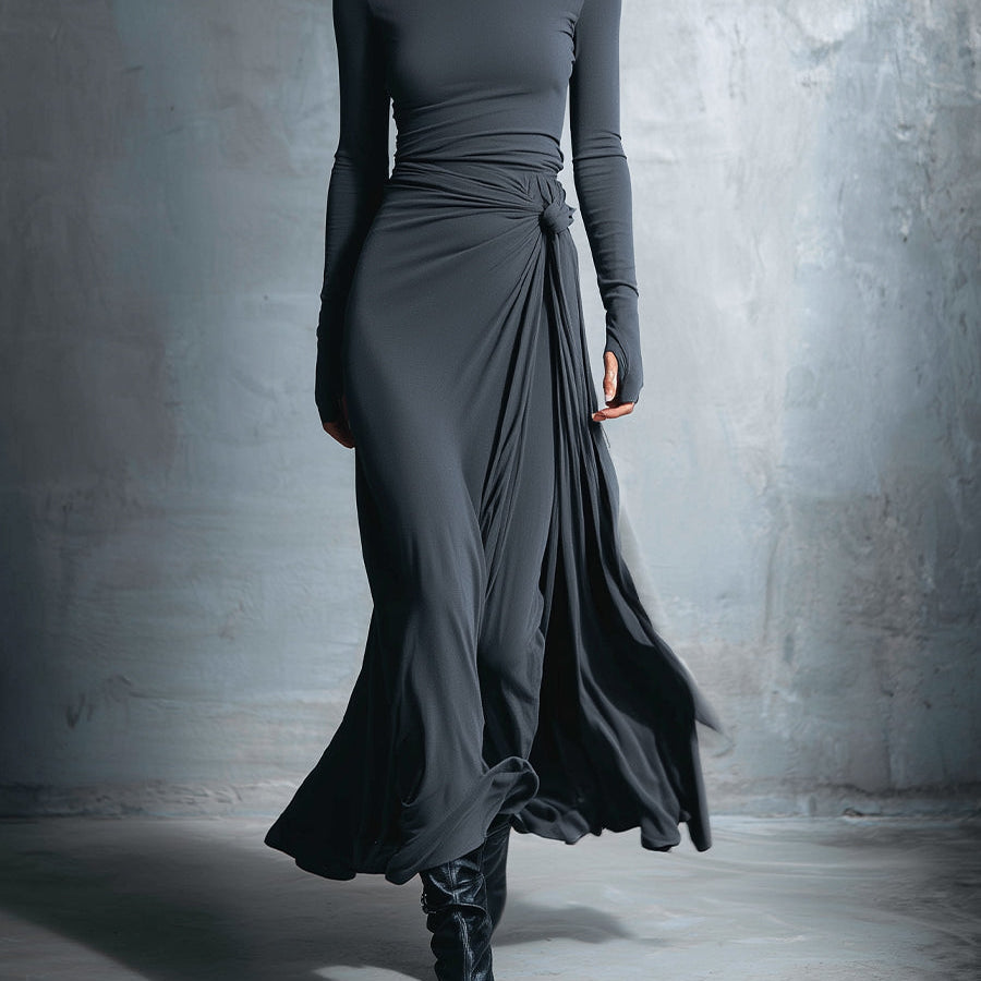 YASMINA | MAXI DRESS WITH SIDE TIE