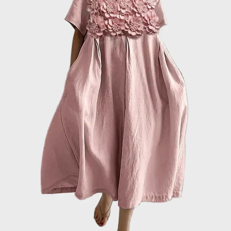 Tara - Midi Dress with Floral Print