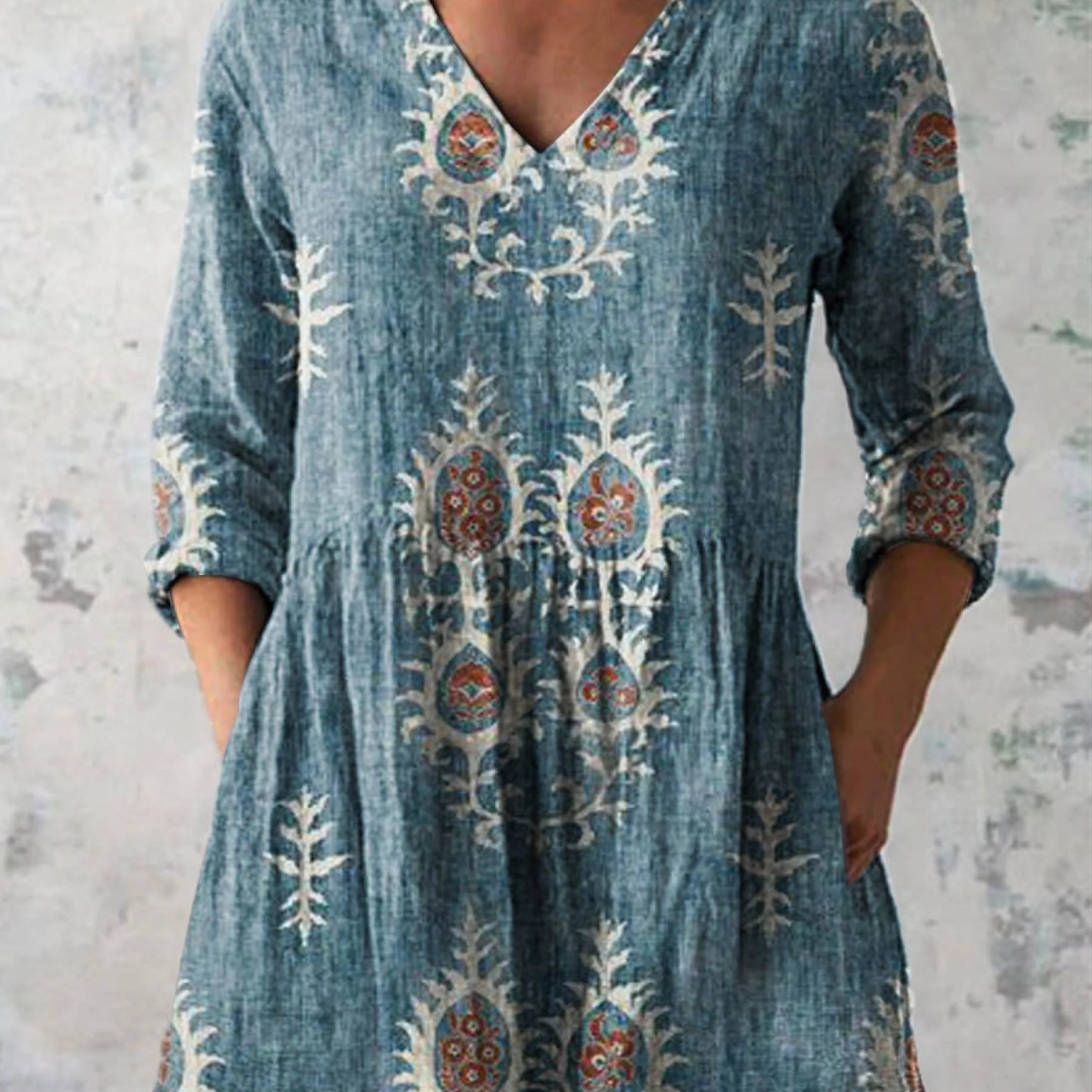 Roisin | V-Neck Long Blouse