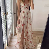 Brighid - Floral Print Midi Dress