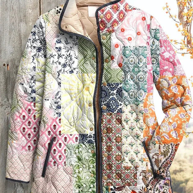 Minna™ | Padded jacket in Patchwork-Look