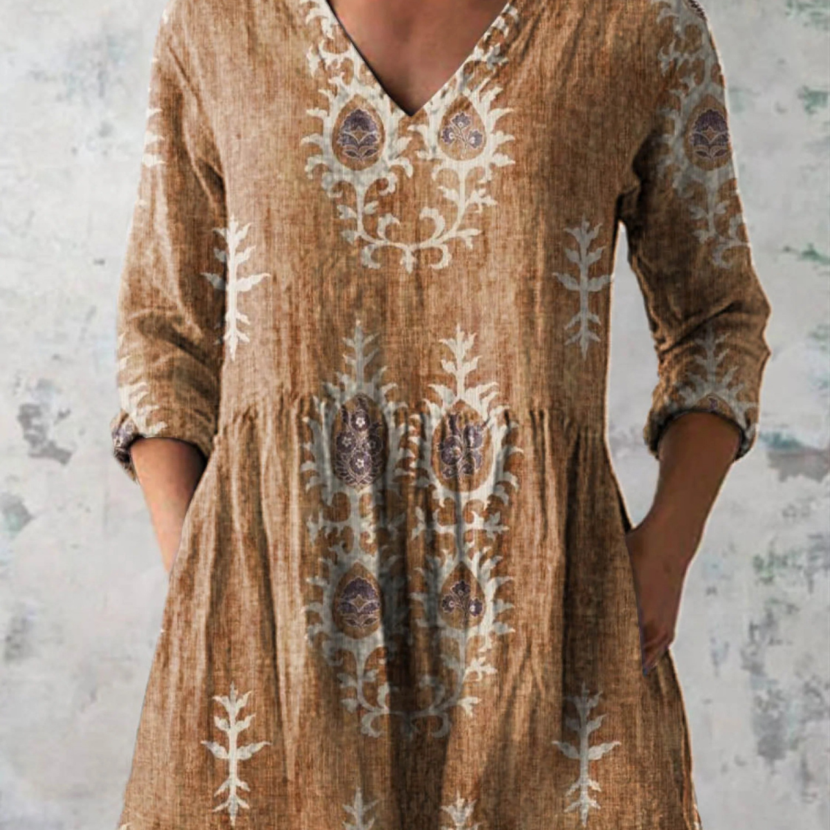 Roisin | V-Neck Long Blouse