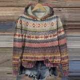 Aoibh - Vintage-Inspired Patterned Hoodie