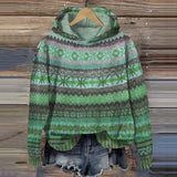Aoibh - Vintage-Inspired Patterned Hoodie