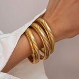 Saoirse - Gold Striped Bracelet