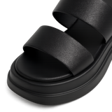 Calf Leather Sandals – Chunky High Heel