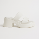 Calf Leather Sandals – Chunky High Heel