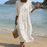 Treasa | Floral Embroidery Dress