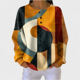 Clodagh - Retro Geometric Pattern Jumper