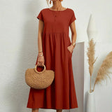 Gabrielle™ — Flowing Midi Dress with Timeless Elegance