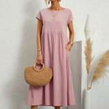 Gabrielle™ — Flowing Midi Dress with Timeless Elegance