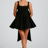 EIRLYS | SQUARE-NECK MINI DRESS WITH BACK BOW