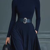 CORTLISS | HIGH-NECK MAXI DRESS