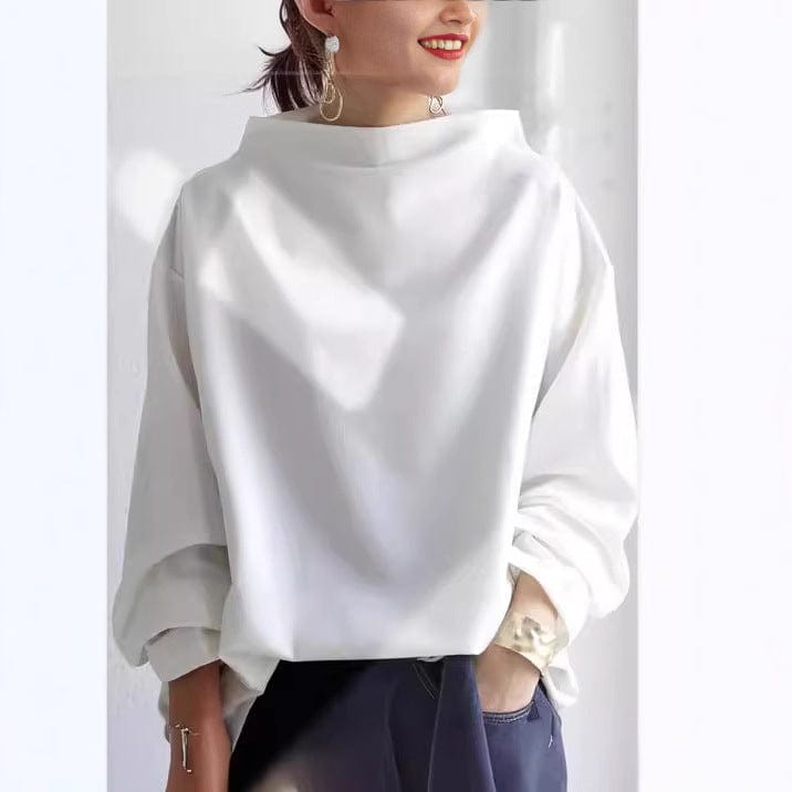 Caragh - Relaxed Fit Jumper with Stand-Up Collar