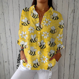 Aobhnait - Bright Yellow Floral Top