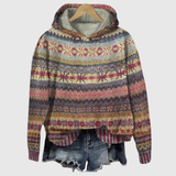 Aoibh - Vintage-Inspired Patterned Hoodie