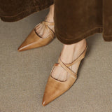 Aluna Genuine Leather Mules