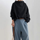Caragh - Relaxed Fit Jumper with Stand-Up Collar