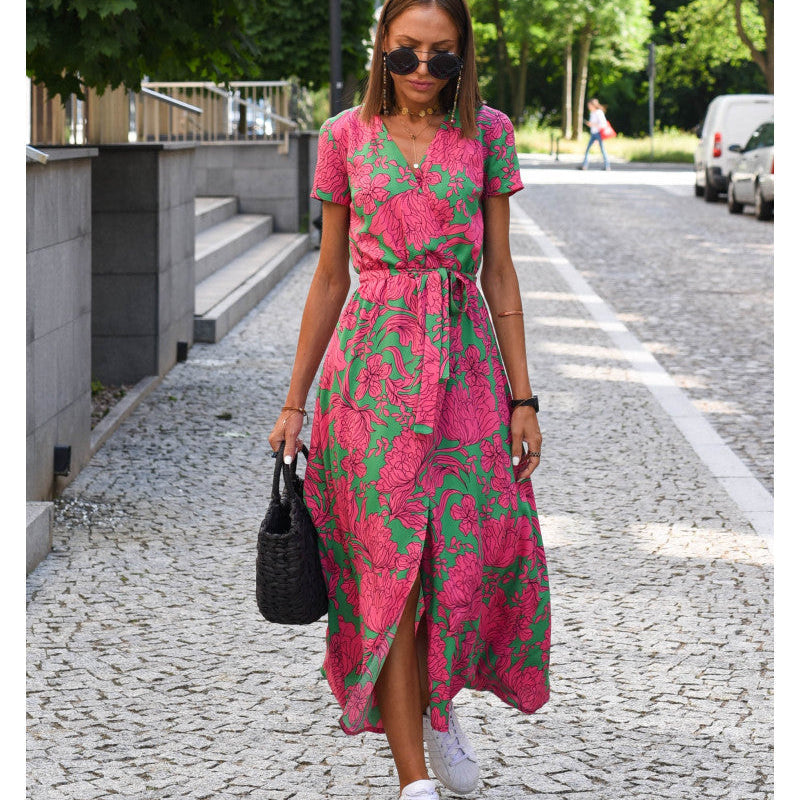 Eithne - Midi Dress with Floral Print