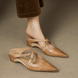 Aluna Genuine Leather Mules
