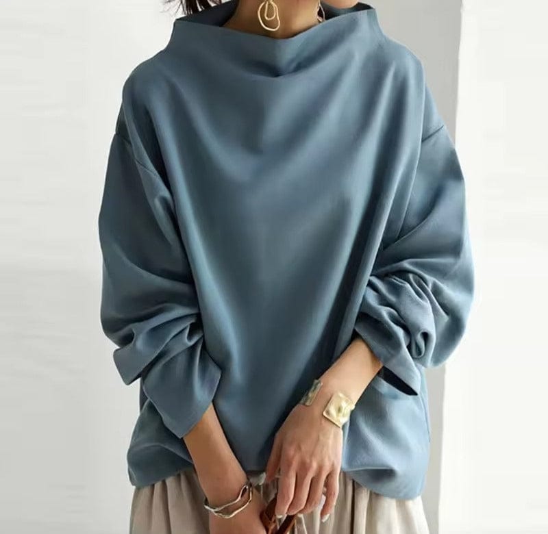 Caragh - Relaxed Fit Jumper with Stand-Up Collar