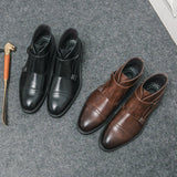 Cian - Dual Buckle Ankle Boots