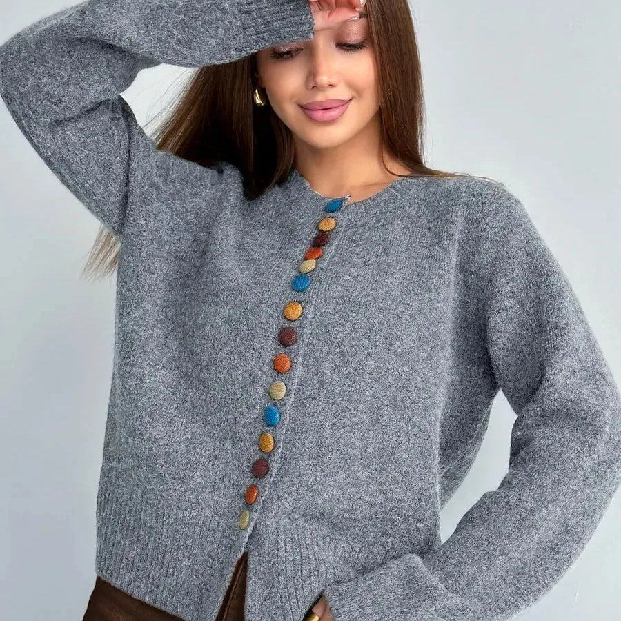Aoife - Cardigan with Button Accents