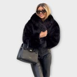 Juliette - Faux Fur Wide-Collar Coat