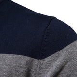 Tadhg - Striped Sweater with Mid-Length Opening
