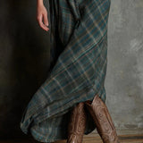 Valentine | Long Checked Dress
