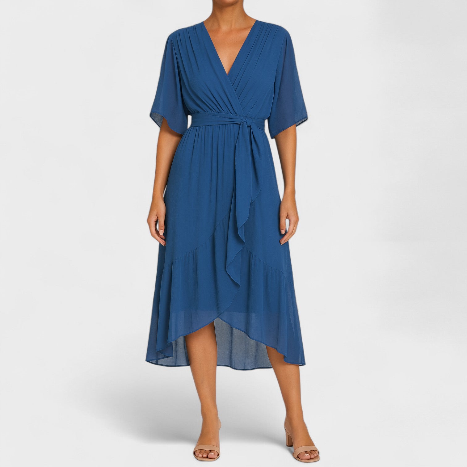 Ciara - Fluid Drape Midi Dress
